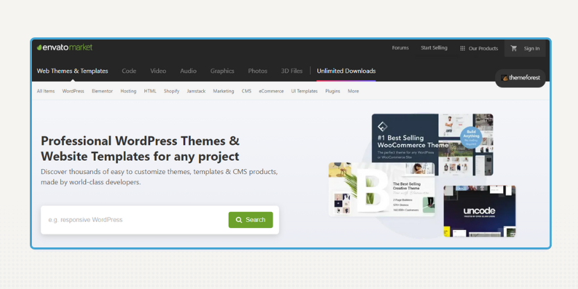 موقع Themeforest